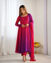 Trending Multi Color Pure Georgette Anarkali